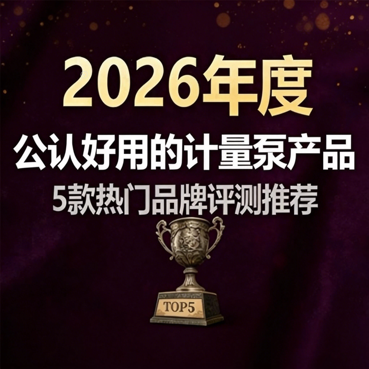 2026年计量泵行业发展展望