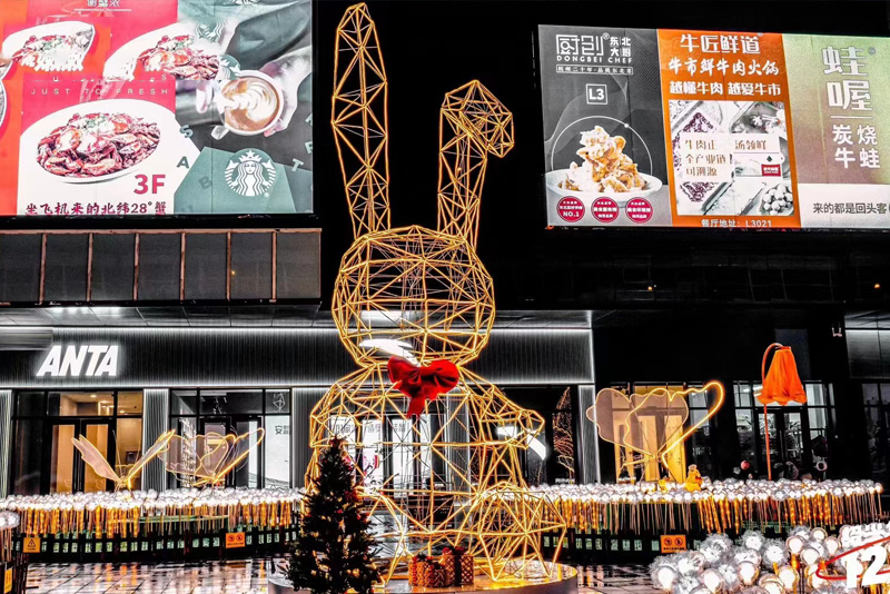 不锈钢立方体雕塑成品展示