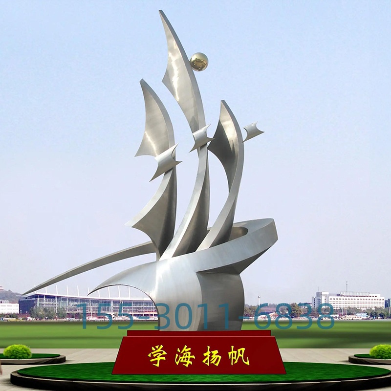 小区不锈钢雕塑效果展示